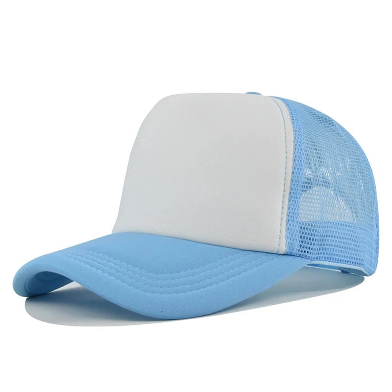 Custom Curved Brim 5 Panel Foam Trucker Cap | 100% Polyester Breathable Unisex Hat | Bulk OEM Wholesale