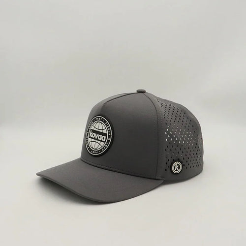 Wholesale Custom Structured Waterproof Laser Cut Hole Perforated Curved Brim 5 Panel Sport Baseball Hat for Outdoor Cycling