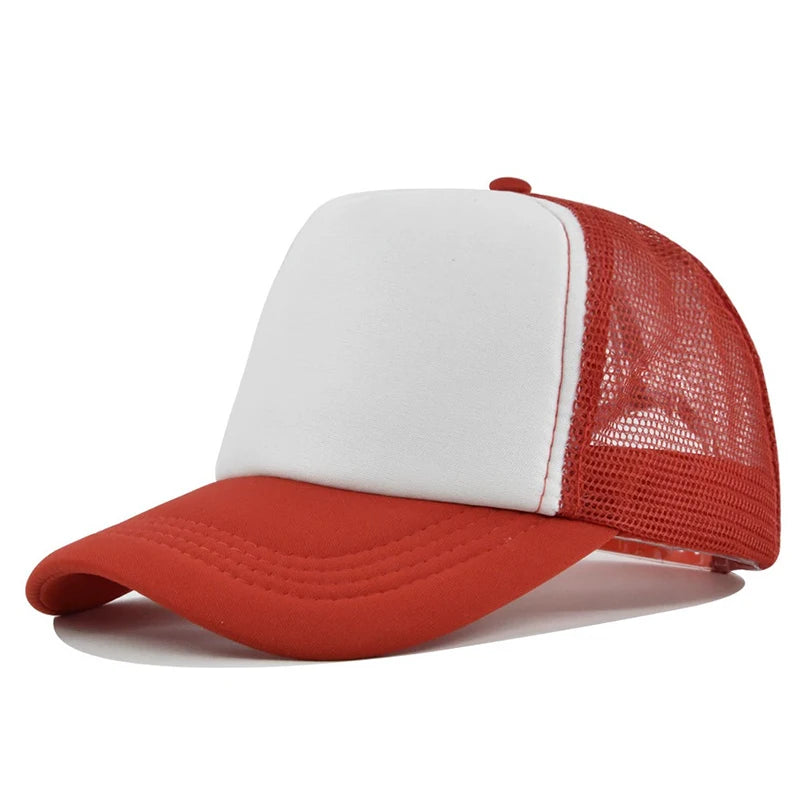 Custom Curved Brim 5 Panel Foam Trucker Cap | 100% Polyester Breathable Unisex Hat | Bulk OEM Wholesale