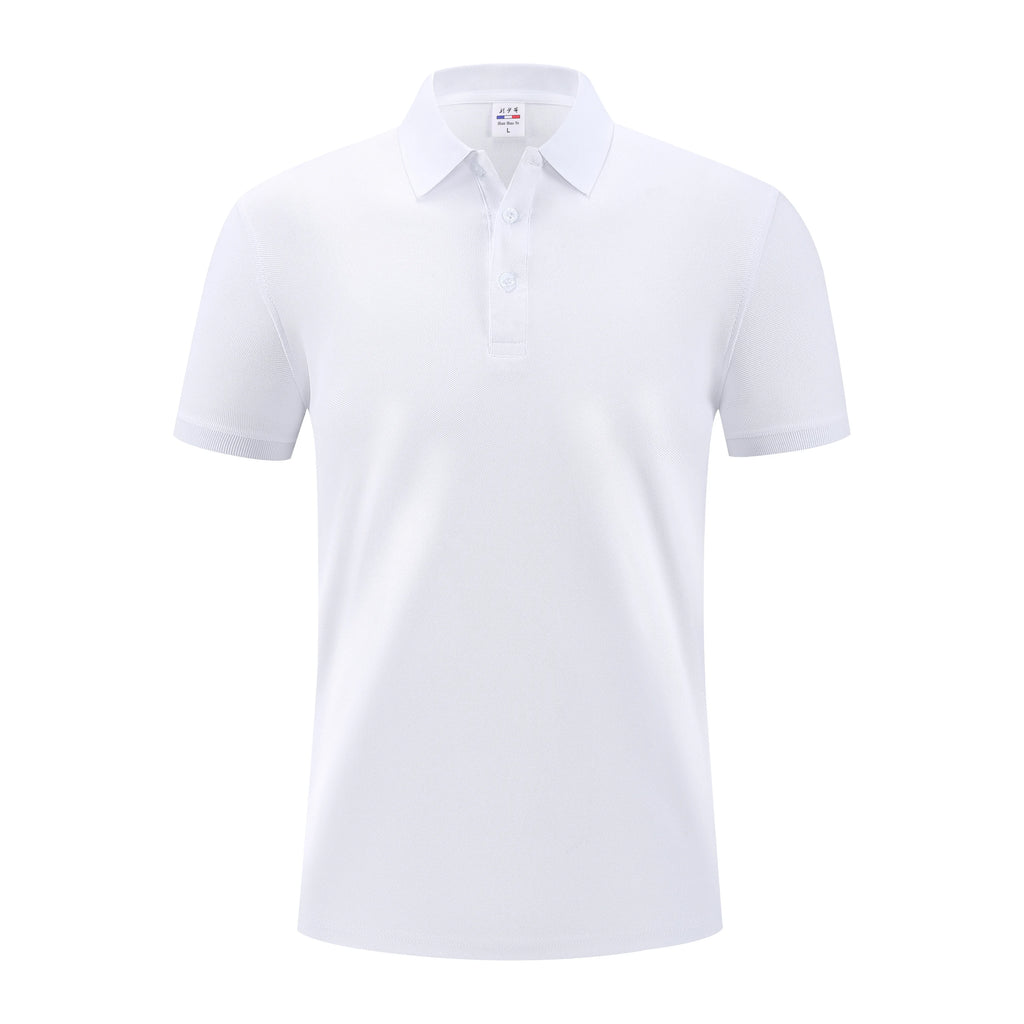 Customization Embroidery Logo 215Grams Knitted Polyester Embroidery Men Polo Shirt Work Uniform Clothes