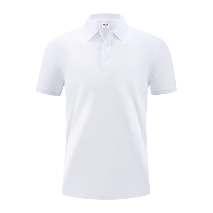 Customization Embroidery Logo 215Grams Knitted Polyester Embroidery Men Polo Shirt Work Uniform Clothes