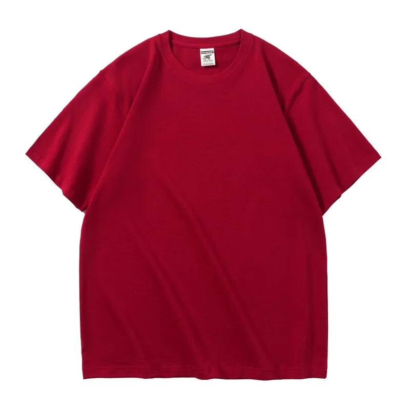350gsm Sense Heavy Cotton Embossed T Shirts with Custom Embossing Logo for Men
