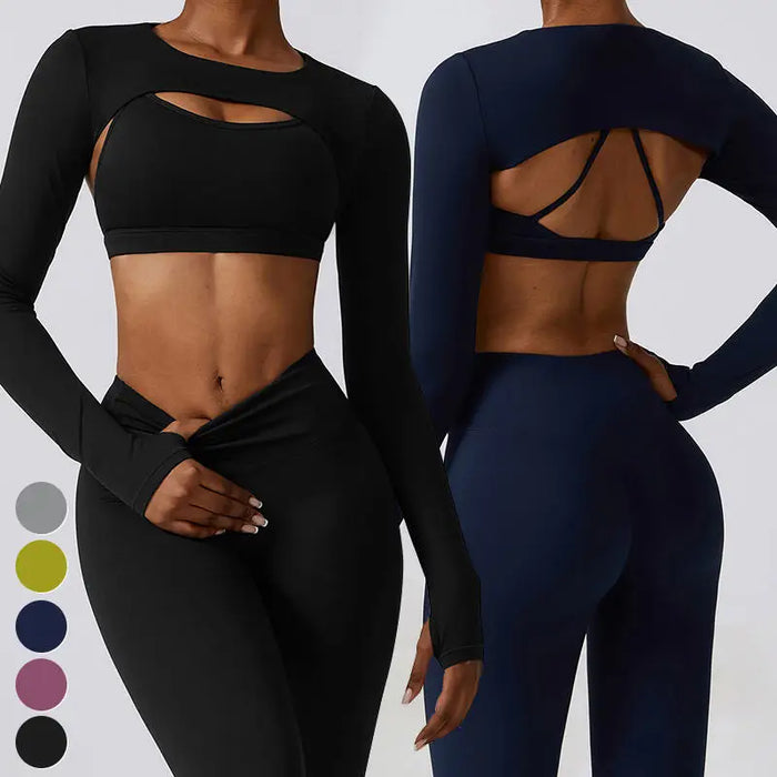 Nylon Spandex Double Knit Longline Sports Bra