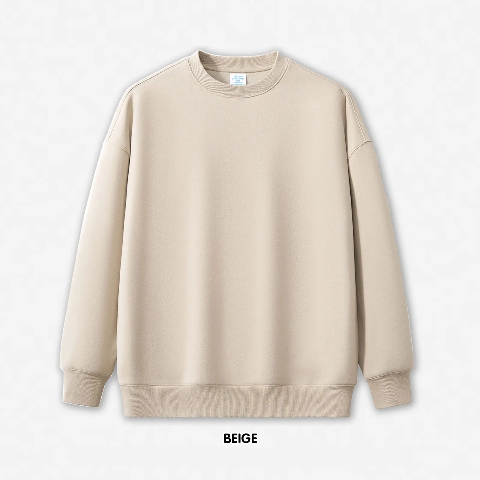 350g 100% Cotton 3D Embossed Sweatshirt | Custom Streetwear Logo Embroidered Crewneck