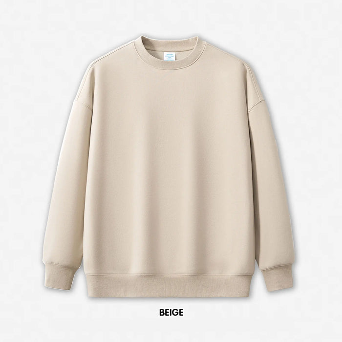 350g 100% Cotton 3D Embossed Sweatshirt | Custom Streetwear Logo Embroidered Crewneck