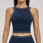280g Spandex Nylon Four Way Stretch Sports Crop Yoga Tank Tops Build in Bra | Custom Activewear