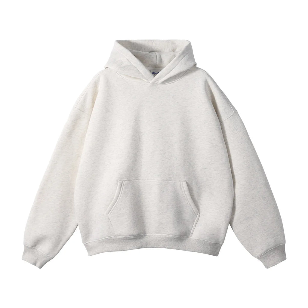 350gsm Polyester Cotton Screen Printing Drop Shoulder Pullover | Wholesale Custom Hoodies