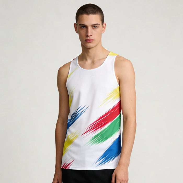 100% Polyester 140g Sublimation Race Tank | Custom Sleeveless Running Top