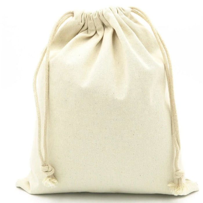 Recycled Cotton Woven Drawstring Pouch