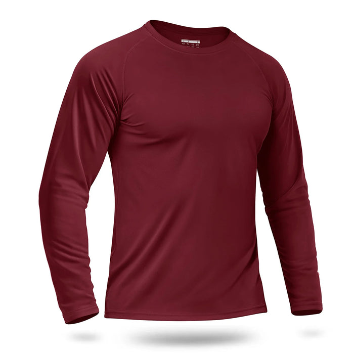Custom LOGO Men's Sun Protection T-Shirt 145g Polyester Long Sleeve Sun Protection T-Shirt Bulk Wholesale