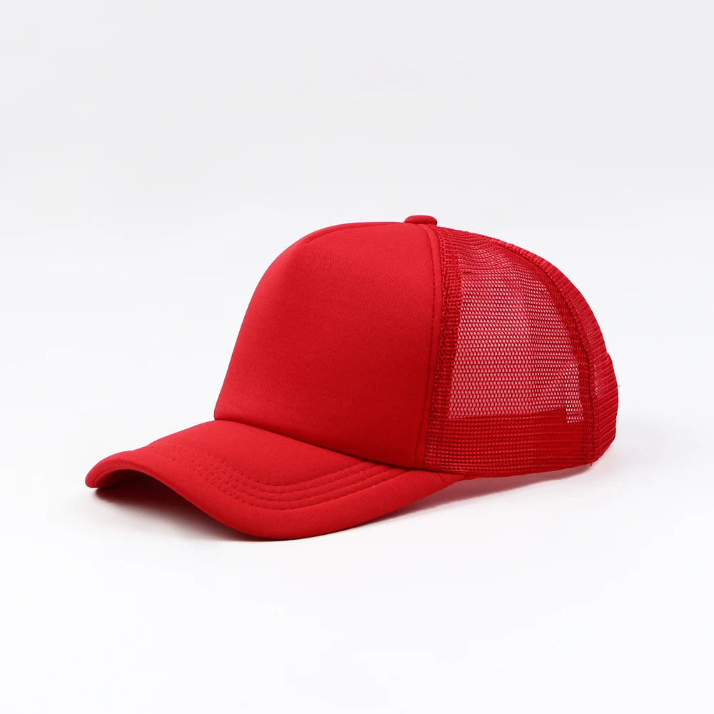 Polyester Cotton Mesh Machine Embroidery 5 Panel Trucker Cap