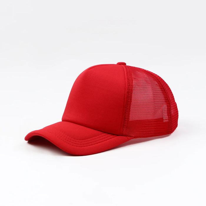 Polyester Cotton Mesh Machine Embroidery 5 Panel Trucker Cap