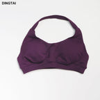 Seamless Ribbed Nylon-Spandex Women's Gym Set 2-Piece Sports Bra and Leggings