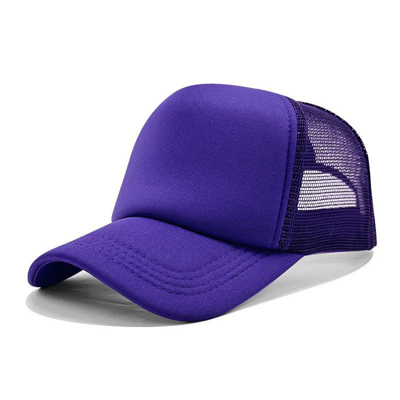 Custom Curved Brim 5 Panel Foam Trucker Cap | 100% Polyester Breathable Unisex Hat | Bulk OEM Wholesale