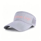 Cotton Mesh Sun Visor Hat with Wind Bug Deflectors Custom Logo Wholesale
