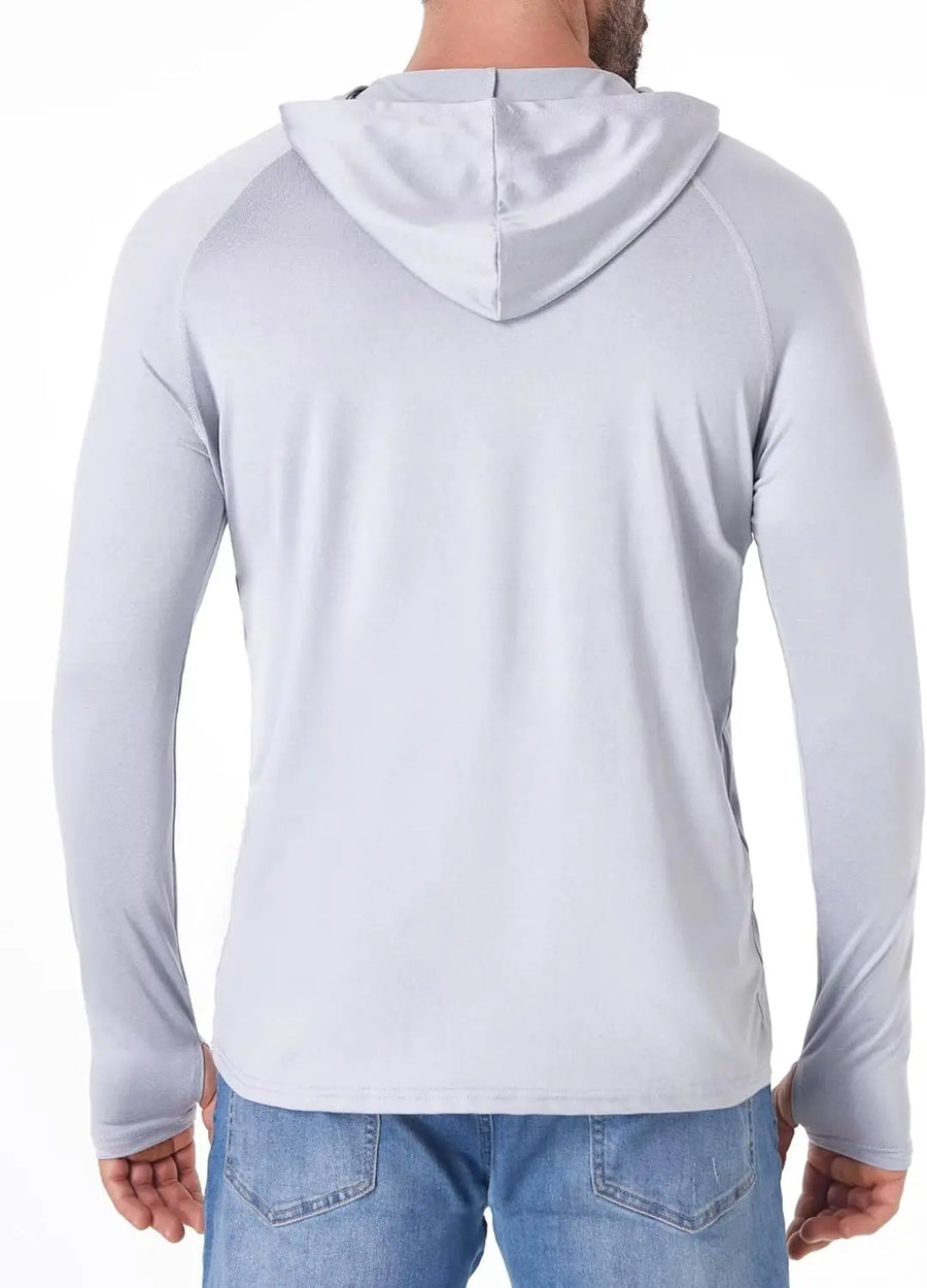 Polyester Spandex Interlock Knit Performance Hooded Shirt