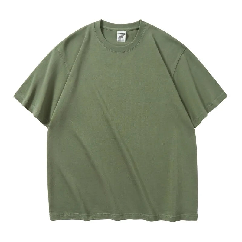 350gsm Sense Heavy Cotton Embossed T Shirts with Custom Embossing Logo for Men