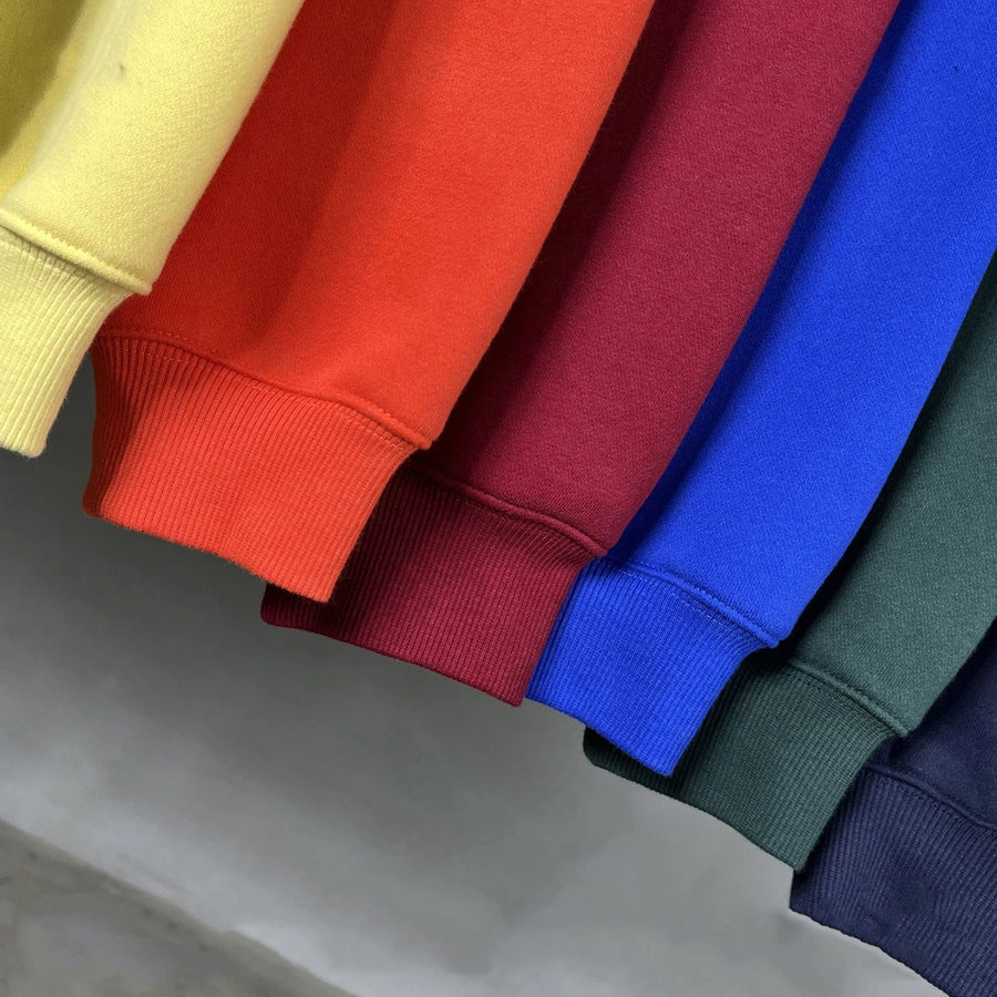 Polyester Cotton Fleece Loopback Pullover Hoodie