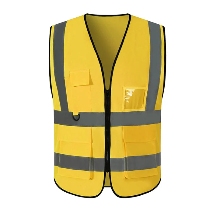 100% Polyester Mesh High Visibility LED Reflective Safety Vest with Utility Pockets