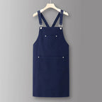 Adjustable Heavyweight Waxed Cotton Canvas Multi-Pocket Work Apron