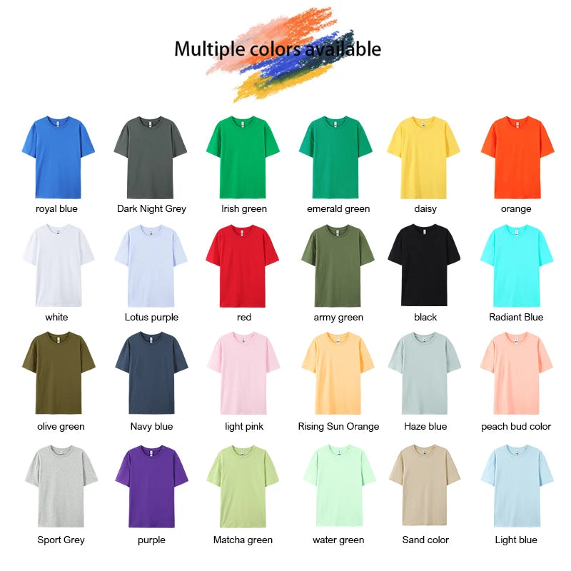 Plain t Shirts Wholesale  Custom Digital Print Logo Brand Custom Digital Printing Plain T-Shirt