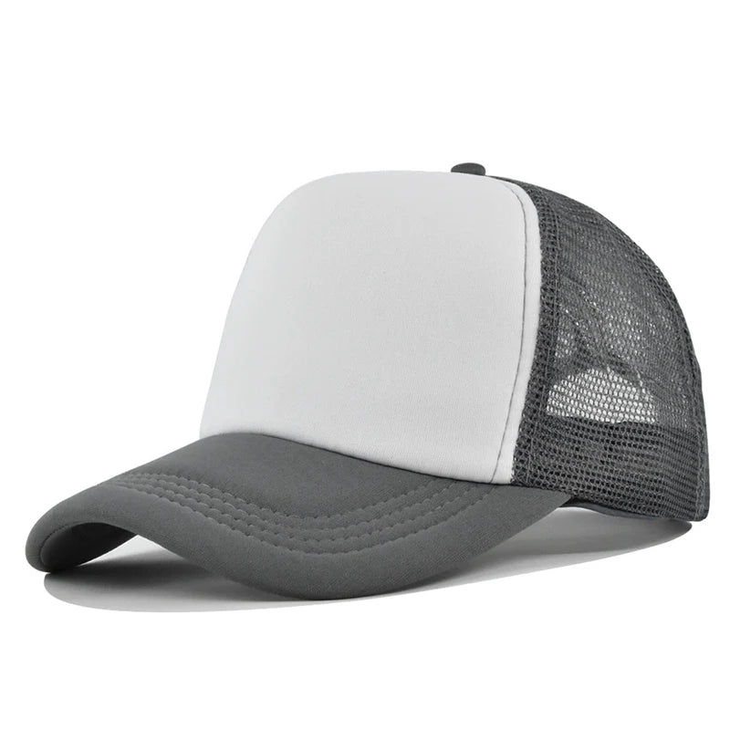 Custom Curved Brim 5 Panel Foam Trucker Cap | 100% Polyester Breathable Unisex Hat | Bulk OEM Wholesale