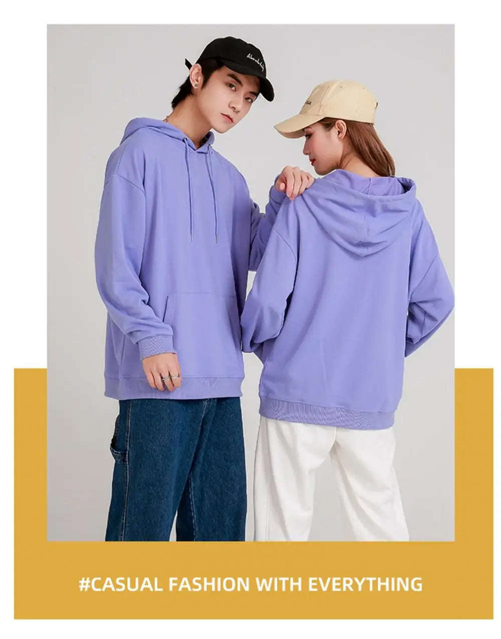 Cotton Polyester Heavyweight Fleece Pullover Hoodie