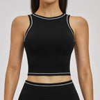 280g Spandex Nylon Four Way Stretch Sports Crop Yoga Tank Tops Build in Bra | Custom Activewear