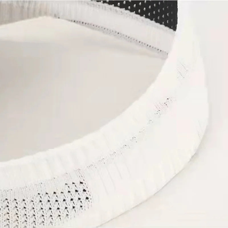 Cotton Mesh Sun Visor Hat with Wind Bug Deflectors Custom Logo Wholesale