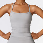 Nylon Spandex Interlock Knit Long Sleeve Workout Top