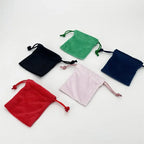 Cotton Woven Drawstring Velvet Pouch