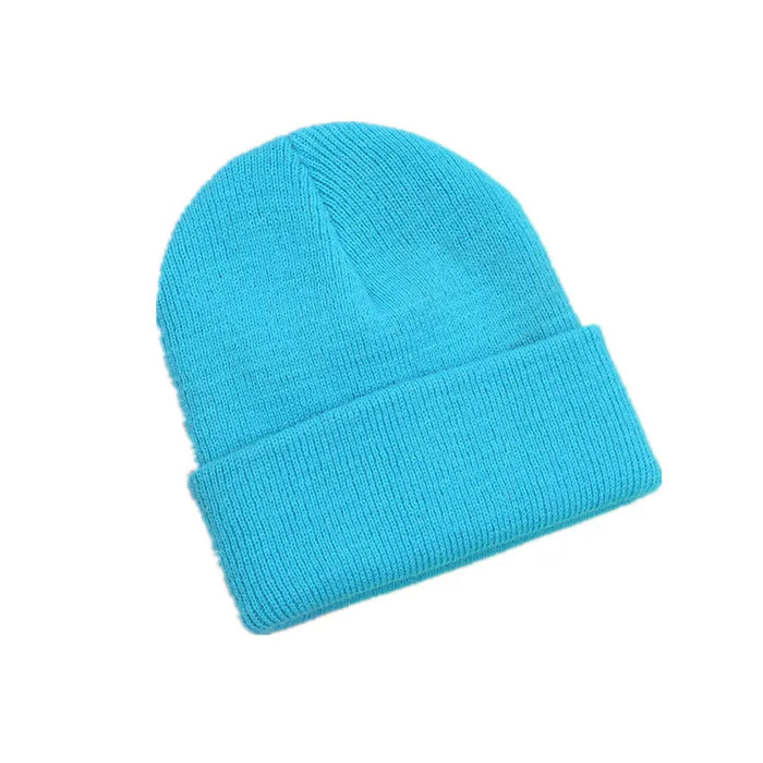 100% Acrylic Jacquard Fabric Custom Logo Striped Winter Ski Traveling Beanie Hats