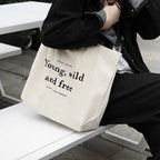 Recycled Cotton Plain Woven Foldable Tote Bag