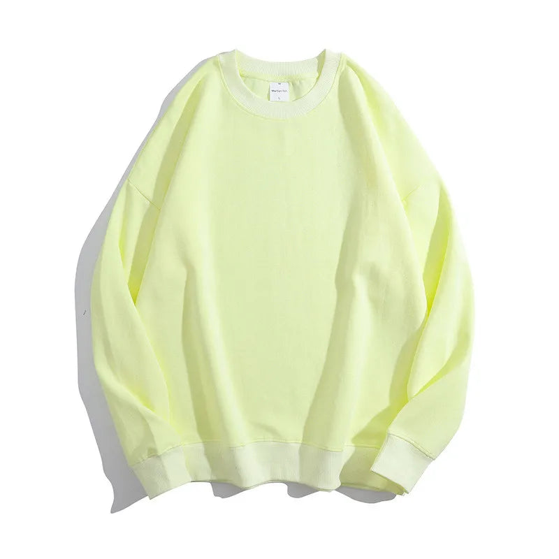 300Gsm Cotton Fabric Custom Embroidery Pullover | Wholesale Oversized Crew Neck Sweatshirts