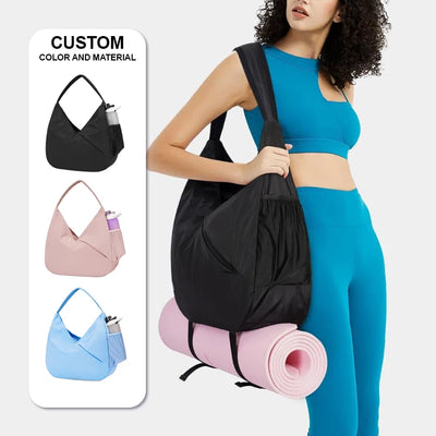 Nylon High-Density Woven Hobo Gym Bag