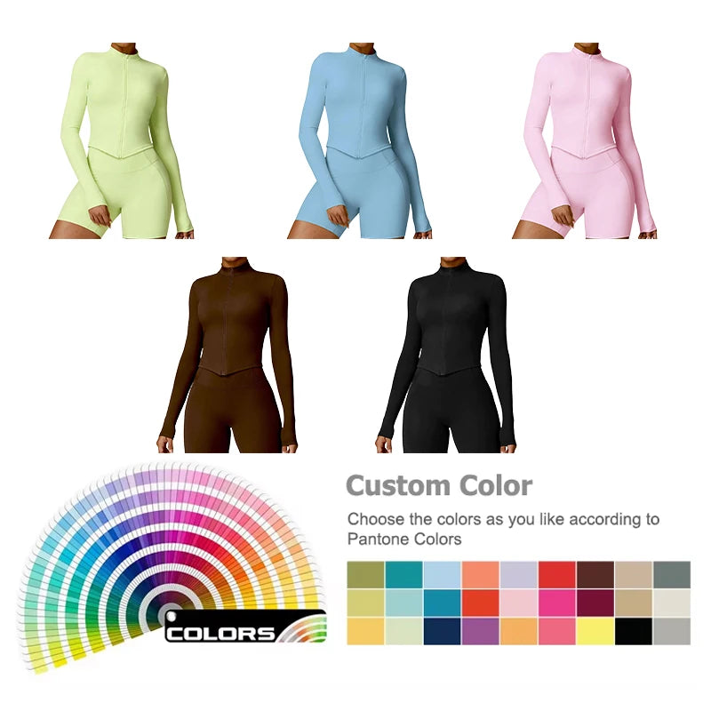 Nylon Spandex Blend Seamless Knit Workout Set
