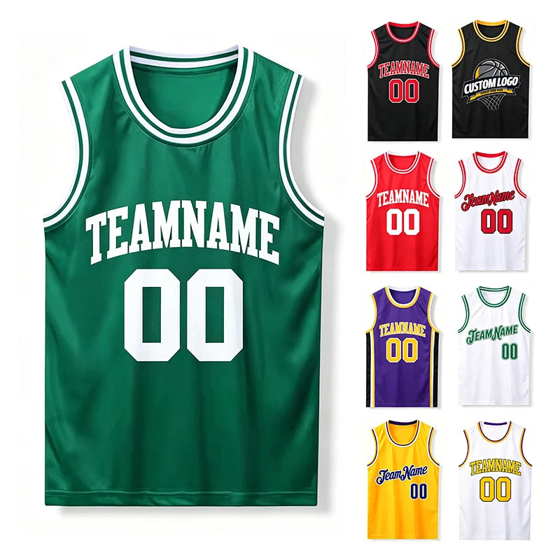 Lightweight 100% Polyester Stripe Trim Basketball Jersey | Custom Sleeveless Tank Tops