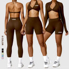 Nylon Spandex Knit Seamless Yoga Set