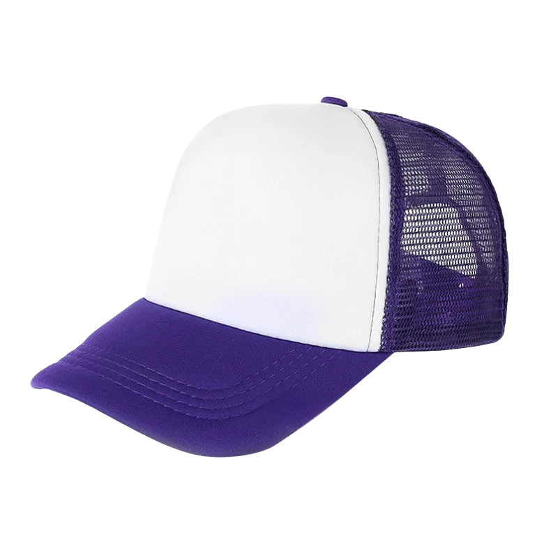 100 Polyester Oxford Five Panel Sublimation Blank Foam Trucker Hat | Wholesale Plain Mesh Caps
