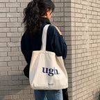 Cotton Canvas Plain Weave Utility Tote Bag