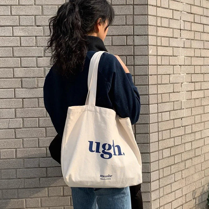 Cotton Canvas Plain Weave Utility Tote Bag