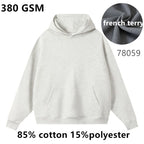 French Terry Drop Shoulder Men Hoodies | High Volume Custom Sourcing Blanks