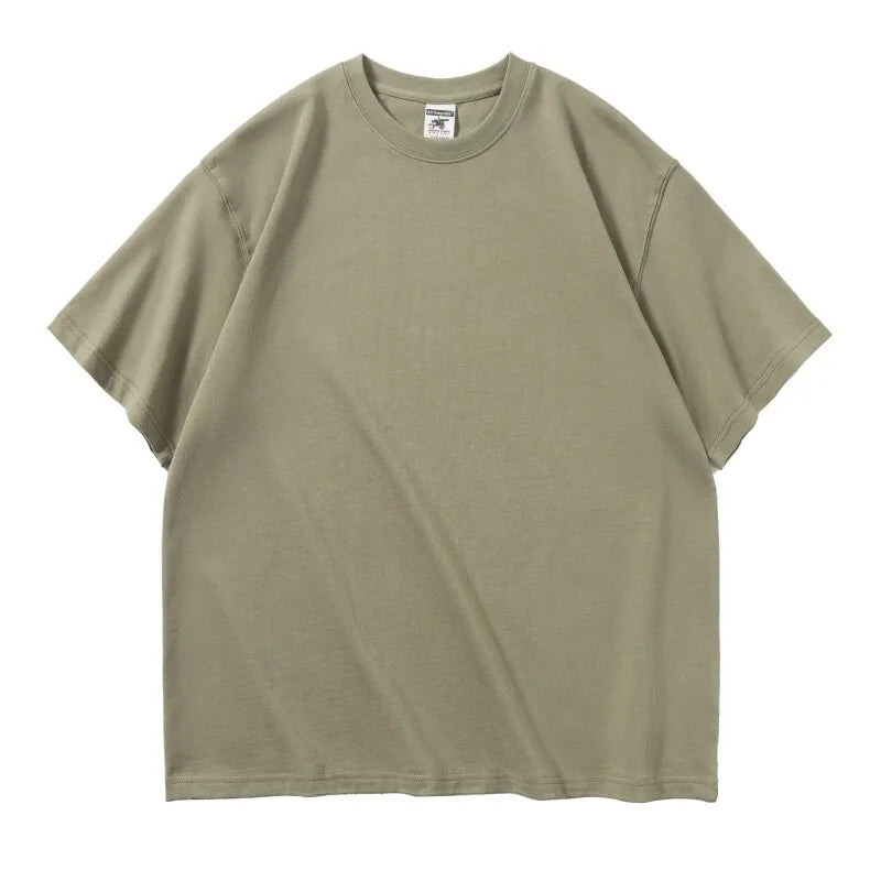 350gsm Sense Heavy Cotton Embossed T Shirts with Custom Embossing Logo for Men