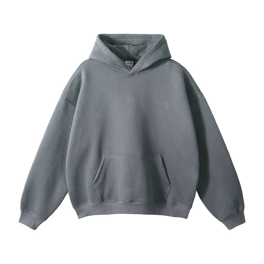 Polyester Cotton Fleece Loopback Pullover Hoodie
