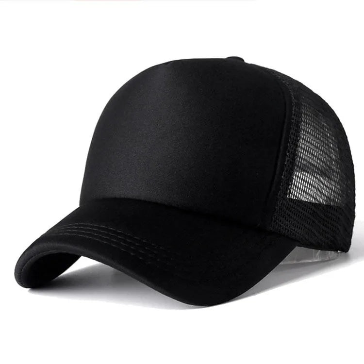 Custom Curved Brim 5 Panel Foam Trucker Cap | 100% Polyester Breathable Unisex Hat | Bulk OEM Wholesale