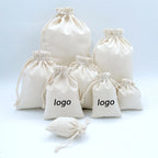 Organic Canvas Silk-Screened Jewelry Pouch