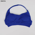 Seamless Ribbed Nylon-Spandex Women's Gym Set 2-Piece Sports Bra and Leggings