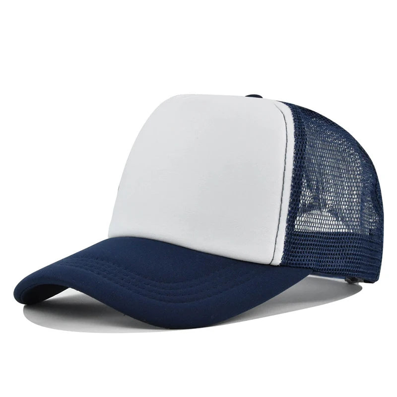 Custom Curved Brim 5 Panel Foam Trucker Cap | 100% Polyester Breathable Unisex Hat | Bulk OEM Wholesale