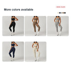 Nylon Spandex Interlock Knit Four-Way Stretch 5-Piece Fitness Workout Set