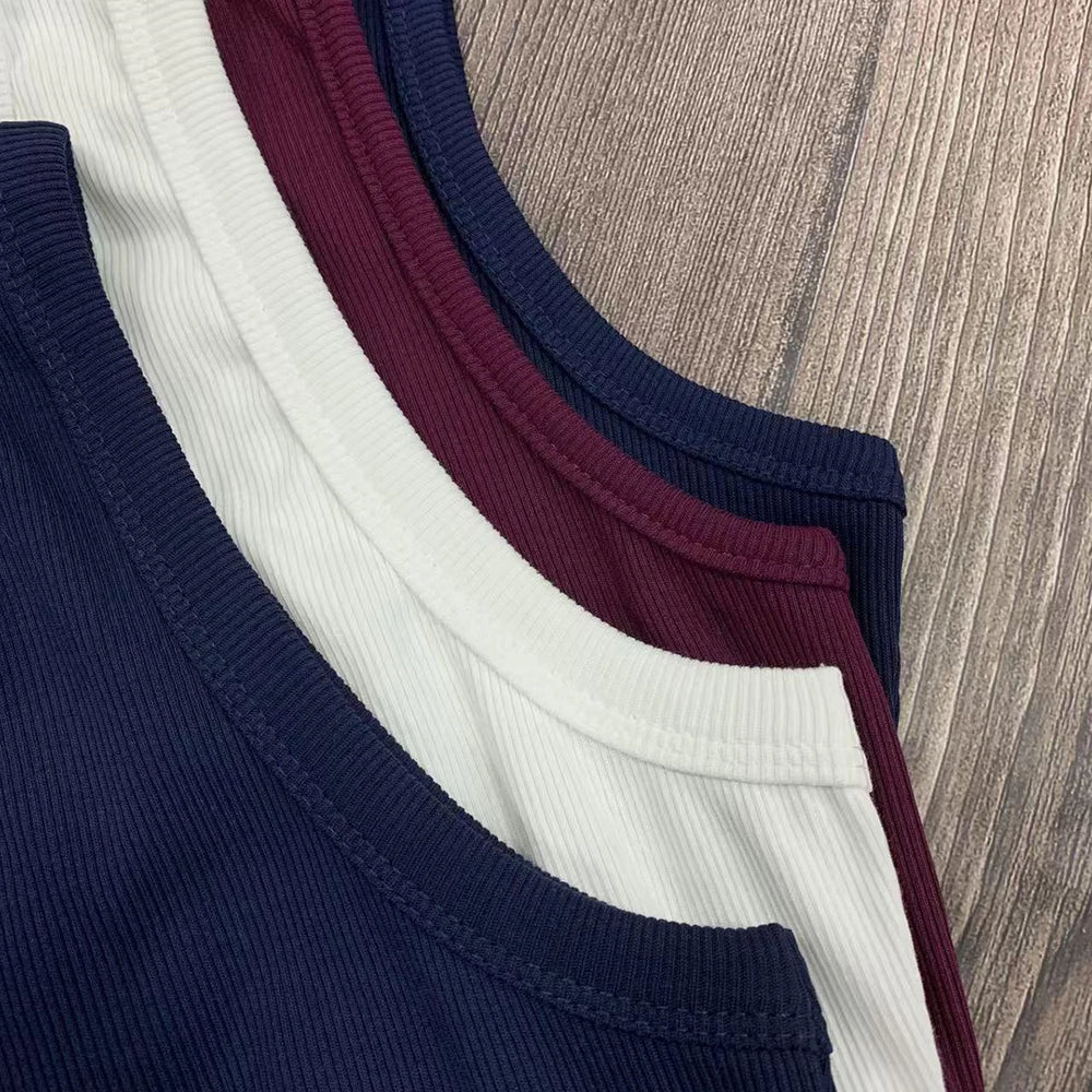 Spandex Knitted OEM Active Custom Top Street Wear Tops Top Workout Clothing Ladies Custom Embroidered Cotton Street Wear Womens Ribbed Tank Tops Women
